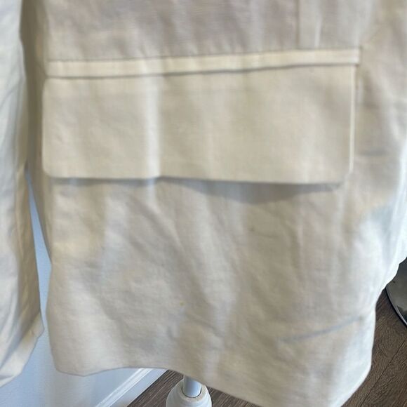 Free People Linen Cream/White Blazer - Picture 4 of 9